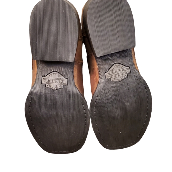 Harley Davidson Men's Trent Work Distressed Brown Zip On Riding Boots - Picture 6 of 6